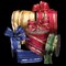 The Ribbon People Burgundy and Gold Colored Elegant Lines Woven Wired Craft Ribbon 2.5" x 25 Yards